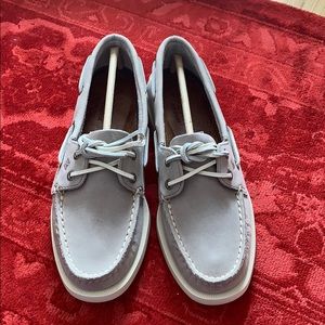 NWT Sperry Authentic Original Grey boat shoes